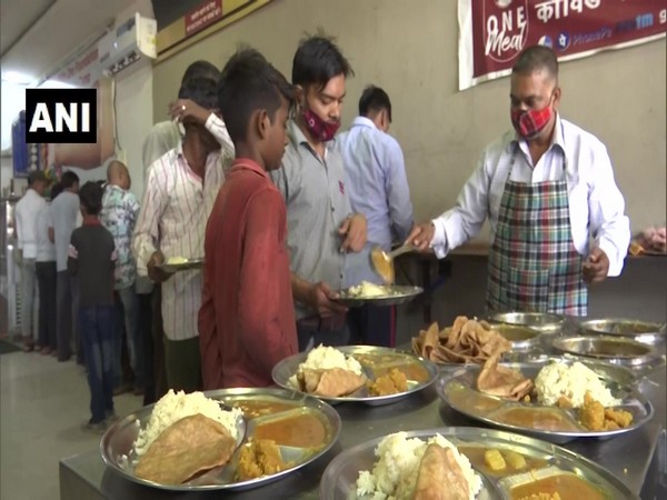Visuals of the food outlet serving food to people (Photo/ANI)