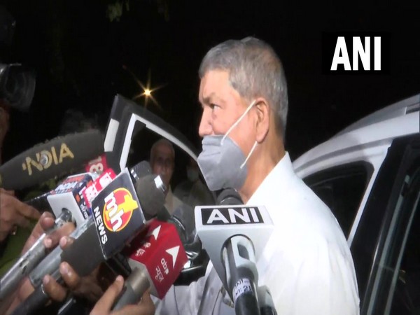 Congress leader Harish Rawat speaking to reporters in Delhi on Friday. (Photo/ANI)