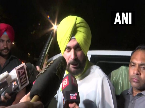 Punjab Congress chief Navjot Singh Sidhu speaking to reporters in Delhi on Friday. (Photo/ANI)