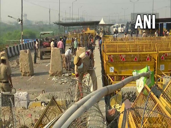 Visual from Gazipur (Delhi-Uttar Pradesh) border (Photo/ANI)