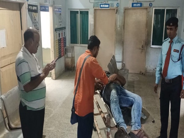 Visuals of the injured ABVP leader from the hositpal (Photo/ANI)