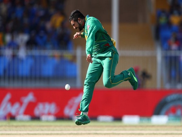 Tabraiz Shamsi in action (Photo/ T20 World Cup Twitter)