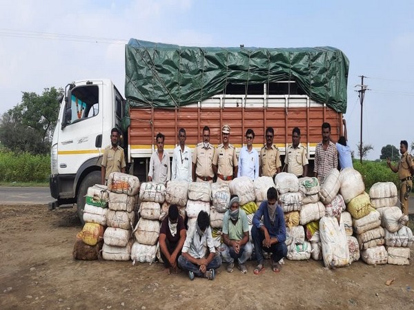 Washim Police seized 1,150 Kilograms of Ganja worth Rs 3.45 crore from a truck in Maharashtra.