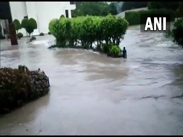 Visual of water flowing into Lemon Tree Resort in Uttarakhand (Photo/ANI)