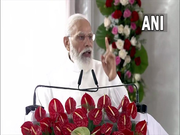 Prime Minister Narendra Modi in UP's Kushinagar (Photo/ANI)