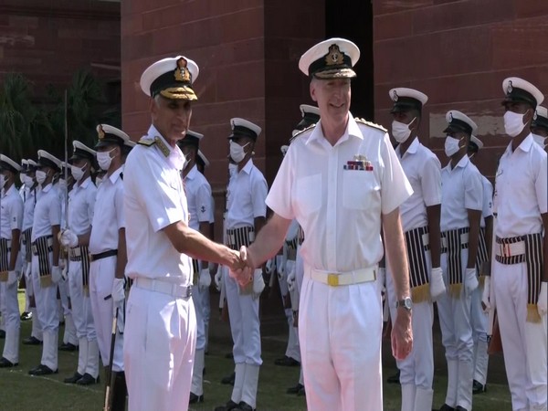 UK Navy Chief Admiral meets Indian Navy Chief Admiral Karambir Singh on Friday.