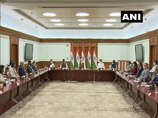 PM Modi interacts with Indian manufacturers of COVID-19 vaccine, in Delhi on Saturday. [Photo/ANI]