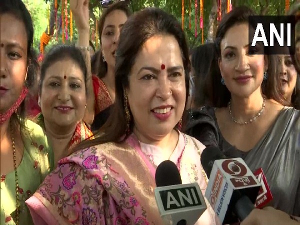 MoS MEA Meenakashi Lekhi speaking to reporters in Delhi on Saturday. (Photo/ANI)
