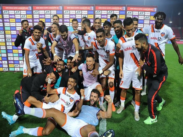 FC Goa players celebrating after qualifying for the AFC Champions League. (Photo/FC Goa Twitter)