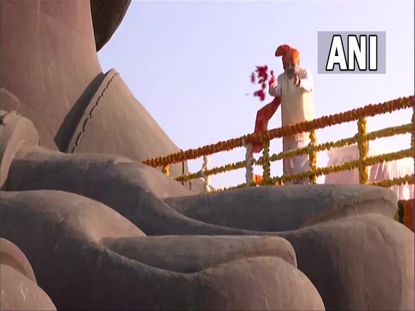 Union Home Minsiter Amit Shah in Kevadia (Photo/ANI)