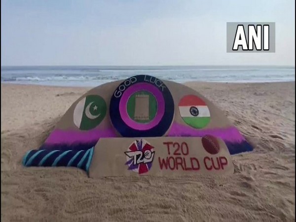 Sand artist created sand art in Odisha ahead of the India and Pakistan match