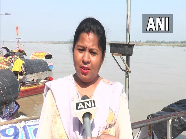 Ghat Supervisor Arpita Singh talks to ANI in Kanpur (Photo/ANI)