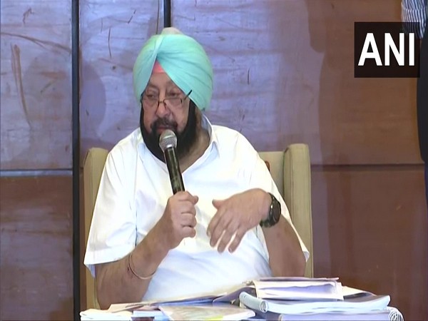 Captain Amarinder Singh at the press meet. (Photo/ANI)