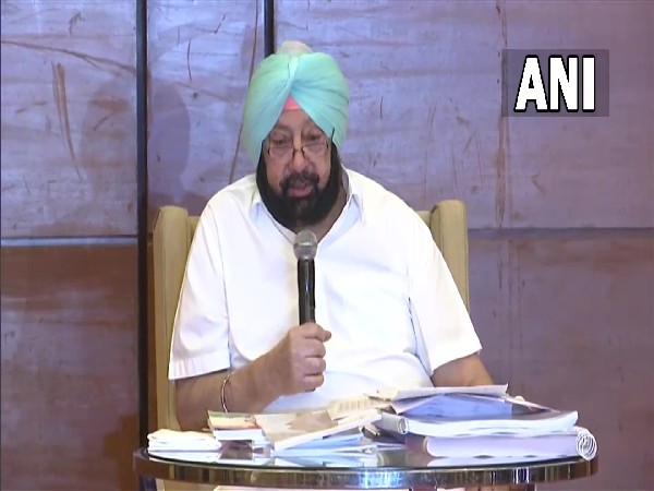 Captain Amarinder Singh at the press meet. (Photo/ANI)
