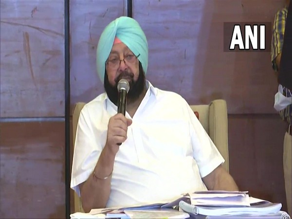 Captain Amarinder Singh at the press meet. (Photo/ANI)