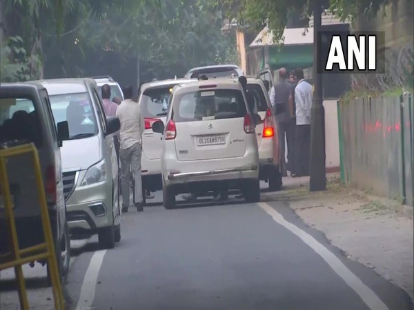 A visual from outside the residence of Rahul Gandhi in New Delhi on Wednesday. (ANI)