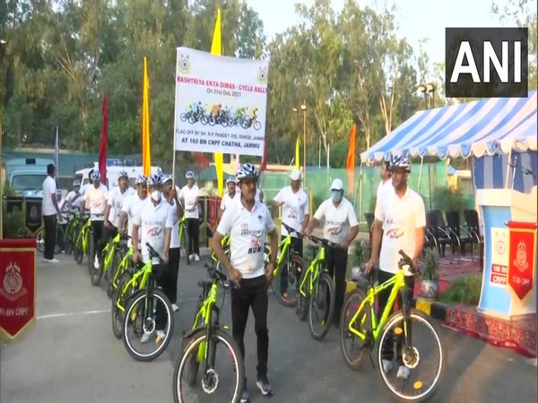 CRPF's cycle rally in Jammu (Photo/ANI)