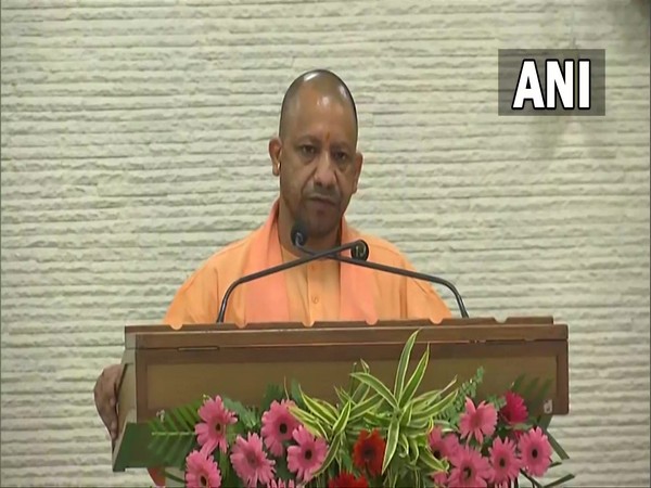 Uttar Pradesh Chief Minister Yogi Adityanath in a press conference on Wednesday. (Photo/ANI)