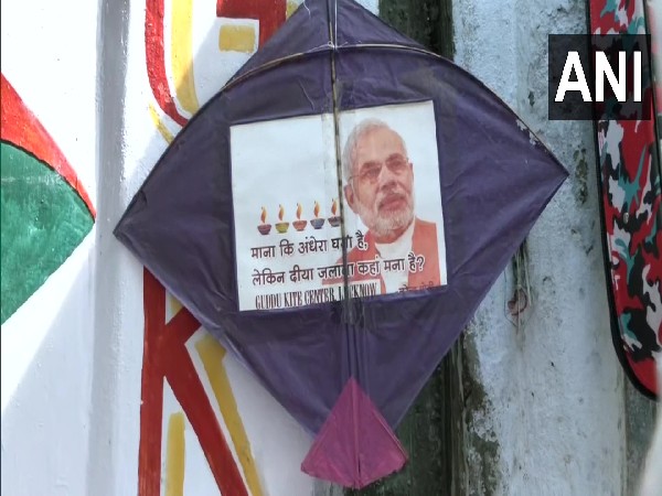 A kite featuring Prime Minister Narendra Modi. (Photo/ANI)