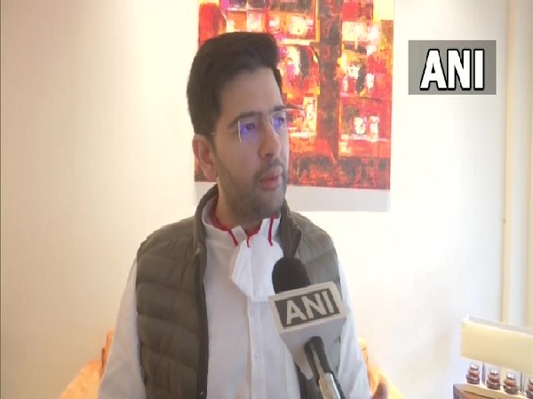 AAP MLA Raghav Chadha speaking to ANI on Tuesday (Photo/ANI)