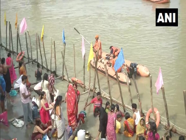 Visuals from Chhath Puja in Patna (Photo/ANI) 