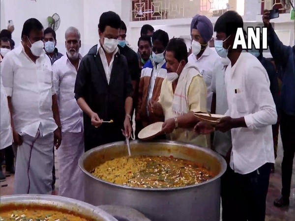Tamil Nadu Chief Minister MK Stalin on Tuesday visited rain-affected areas and distributed food (Photo/ANI)
