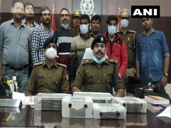 Aligarh: Father-Son duo arrested for stealing Rs 22 lakh from their employer (Photo/ANI) 