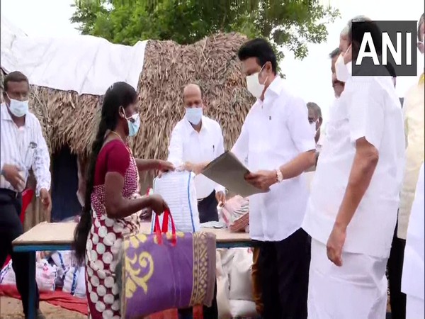 Tamil Nadu Chief Minister MK Stalin distributed relief materials to the needly people of Cuddalore district. (Photo/ANI)