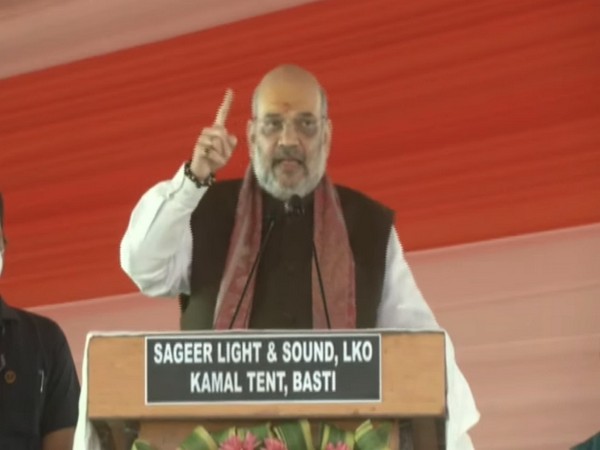 Union Home Minister Amit Shah at Basti (Photo/ANI)