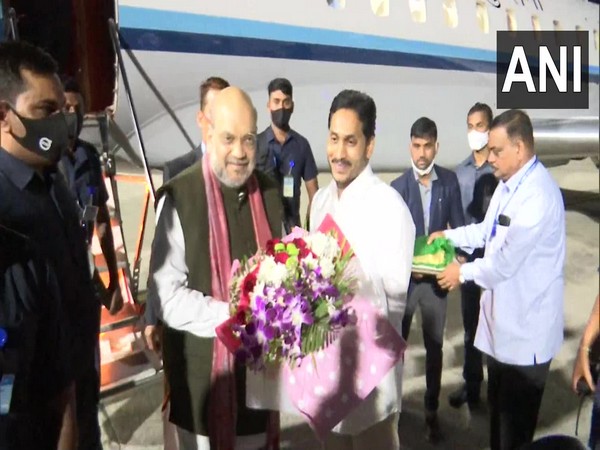 Home Minister Amit Shah reaches Tirupati (Photo/ANI)