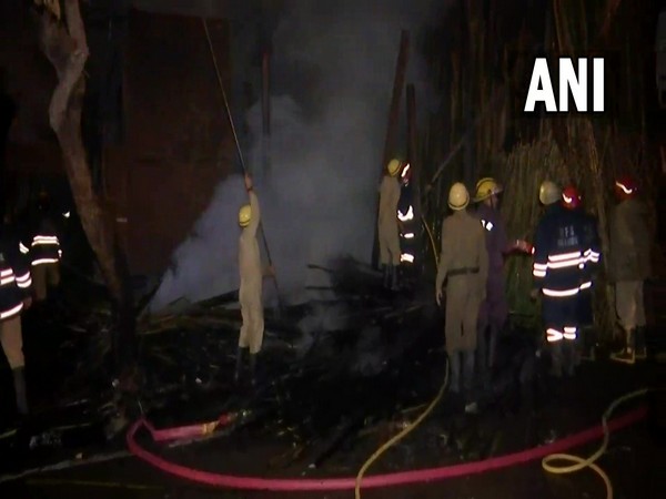 Fire break out in bamboo market of Kalyan Puri, Delhi (Photo/ANI) 