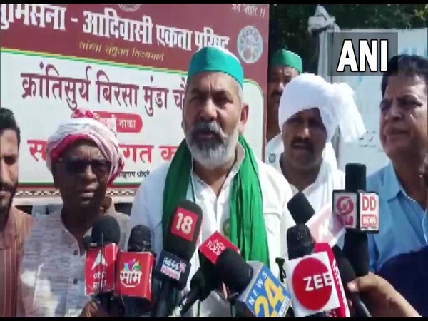 BKU leader Rakesh Tikait at Maharashtra's Palghar (Photo/ANI)