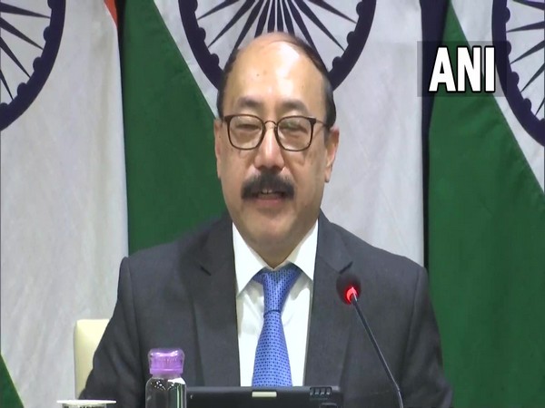 Foreign Secretary Harsh Vardhan Shringla at MEA briefing on Monday. (Photo/ANI)
