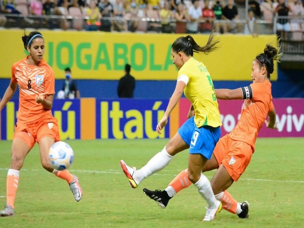  India women's football team in action against Brazil (Image: AIFF)