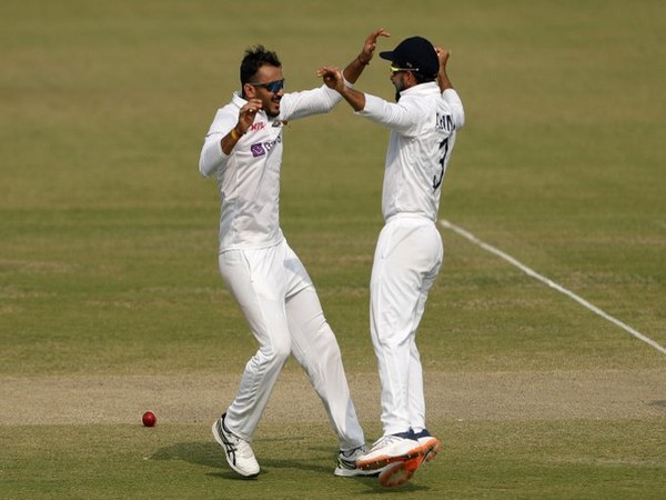 Axar Patel celebrating after taking wicket (Photo/ICC-Twitter)