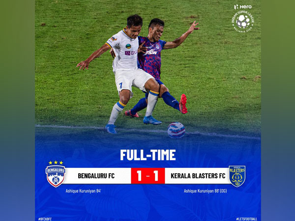 Clash between Bengaluru FC and Kerala Blasters FC (Photo/ISL-Twitter)