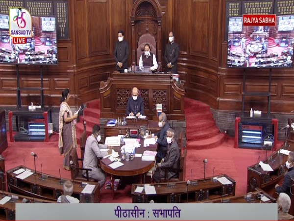 Visuals from Rajya Sabha