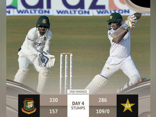 Pakistan and Bangladesh in action (Photo/ICC-Twitter)