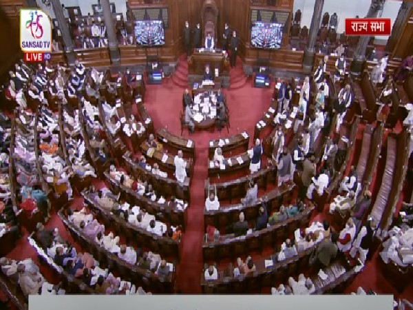 Visuals from Rajya Sabha