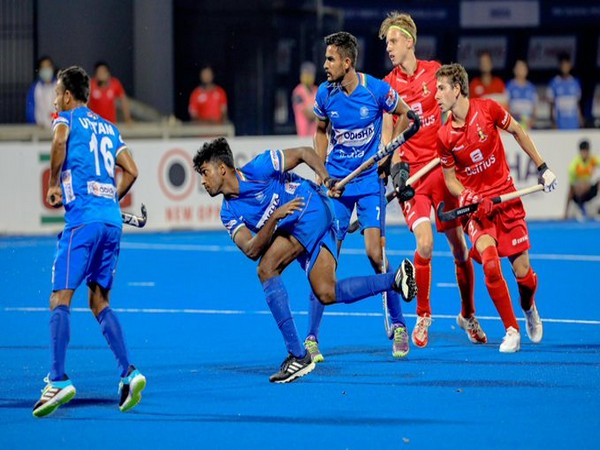India junior men's hockey team in action against Belgium (Photo: Twitter/Hockey India)