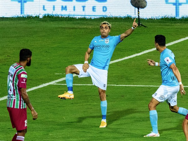 Mumbai City FC's Vikram Pratap Singh after scoring goal against ATK Mohun Bagan (Photo: Twitter/Mumbai City FC)