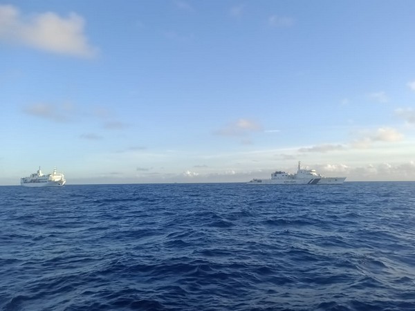  Coast Guard Ship Samarth towing the passenger vessel