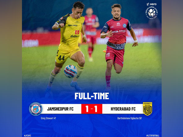 Match between Jamshedpur FC and Hyderabad FC (Photo/ISL-Twitter)