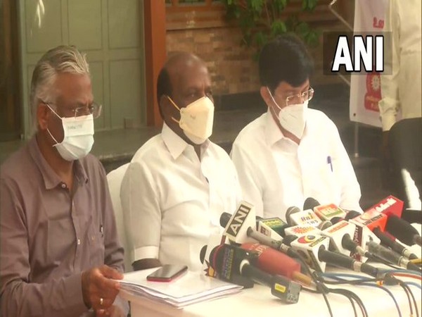 Tamil Nadu Health Minister Ma. Subramanian addressing a press conference in Chennai on Friday. [Photo/ANI]