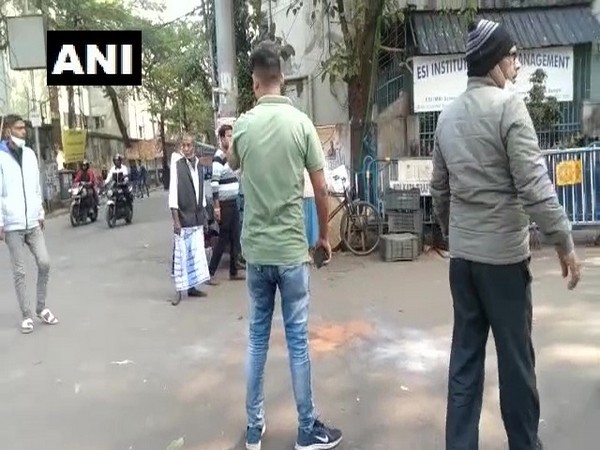 Visuals outside Taki Boys School, Kolkata (ANI)
