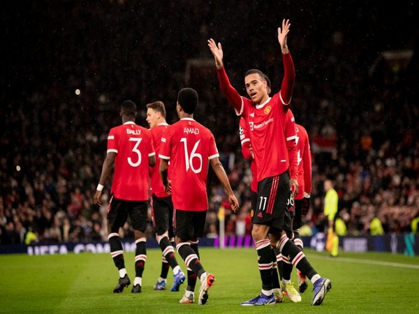 Mason Greenwood celebrates after scoring goal (Photo/ Manchester United Twitter)