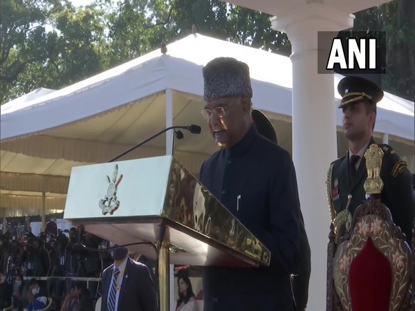 President Kovind addressing IMA's passing out parade (Photo/ANI)