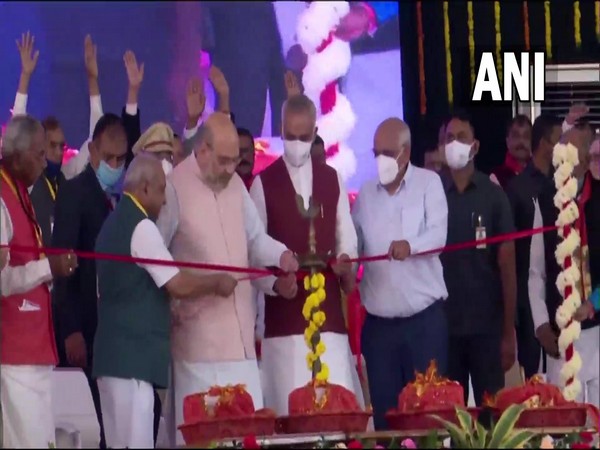 Union Minister Amit Shah in Ahmedabad (Photo/ANI)