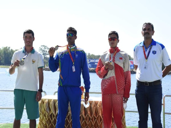 Arvind Singh on podium (Photo: Twitter/SAI Media)