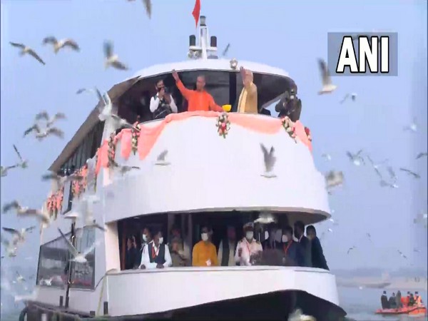 PM Modi takes boat ride from Lalita Ghat to Ravidas Ghat in Varanasi 